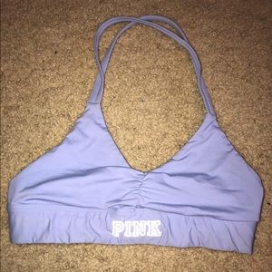 PINK open back sports bra